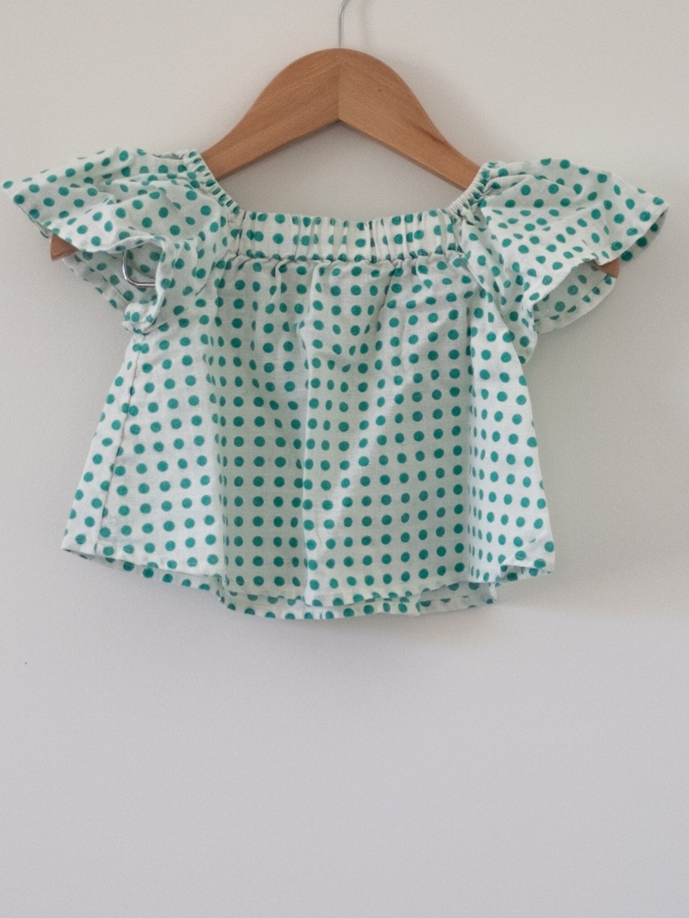 Cotton & Linen Polka dot top and shorts